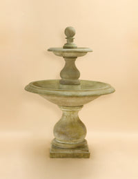 Thumbnail for Carrara Two Tier Outdoor Cast Stone Garden Fountain – Modern Elegance with Classic Charm