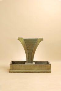 Thumbnail for Diesse Outdoor Cast Stone Fountain with Side Spillways – Modern Elegance in Motion