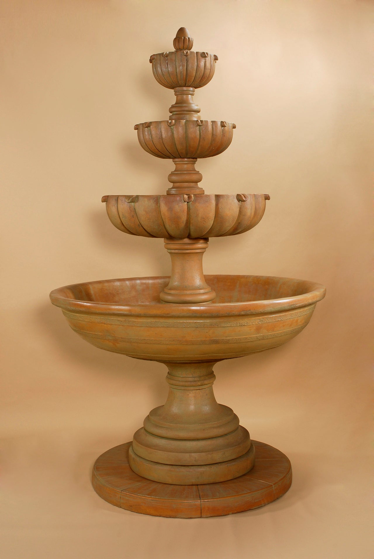 Urbino Maximus Four Tier Outdoor Cast Stone Garden Fountain – Grand European Elegance for Courtyards