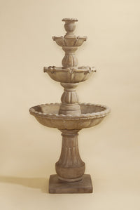 Thumbnail for Gaetana Three Tier Outdoor Cast Stone Garden Fountain – Elegant Courtyard Centerpiece