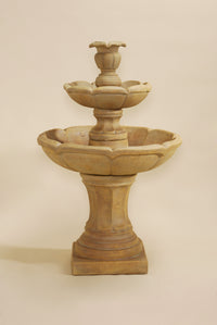Thumbnail for Velia Two Tier Outdoor Cast Stone Garden Fountain Large