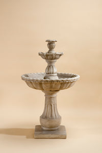 Thumbnail for Gaetana Two Tier Outdoor Cast Stone Garden Fountain – Elegant Courtyard Water Feature