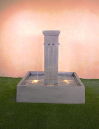 Thumbnail for Quadrum Courtyard Outdoor Fountain – Four-Spout Cast Stone Centerpiece