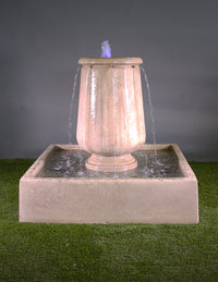 Thumbnail for Planum Urna Outdoor Fountain – Modern Elegance in Cast Stone