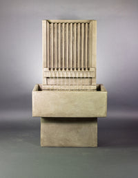 Thumbnail for Brentwood Channel Wall Fountain – Tall Outdoor Cast Stone Water Feature