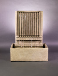 Thumbnail for Brentwood Channel Wall Fountain – Short Outdoor Cast Stone Water Feature