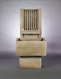 Thumbnail for Brentwood Channel Wall Fountain – Modern Outdoor Water Feature in Cast Stone