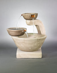 Thumbnail for Eden Concrete Outdoor Garden Fountain – Modern Serenity with Tiered Elegance