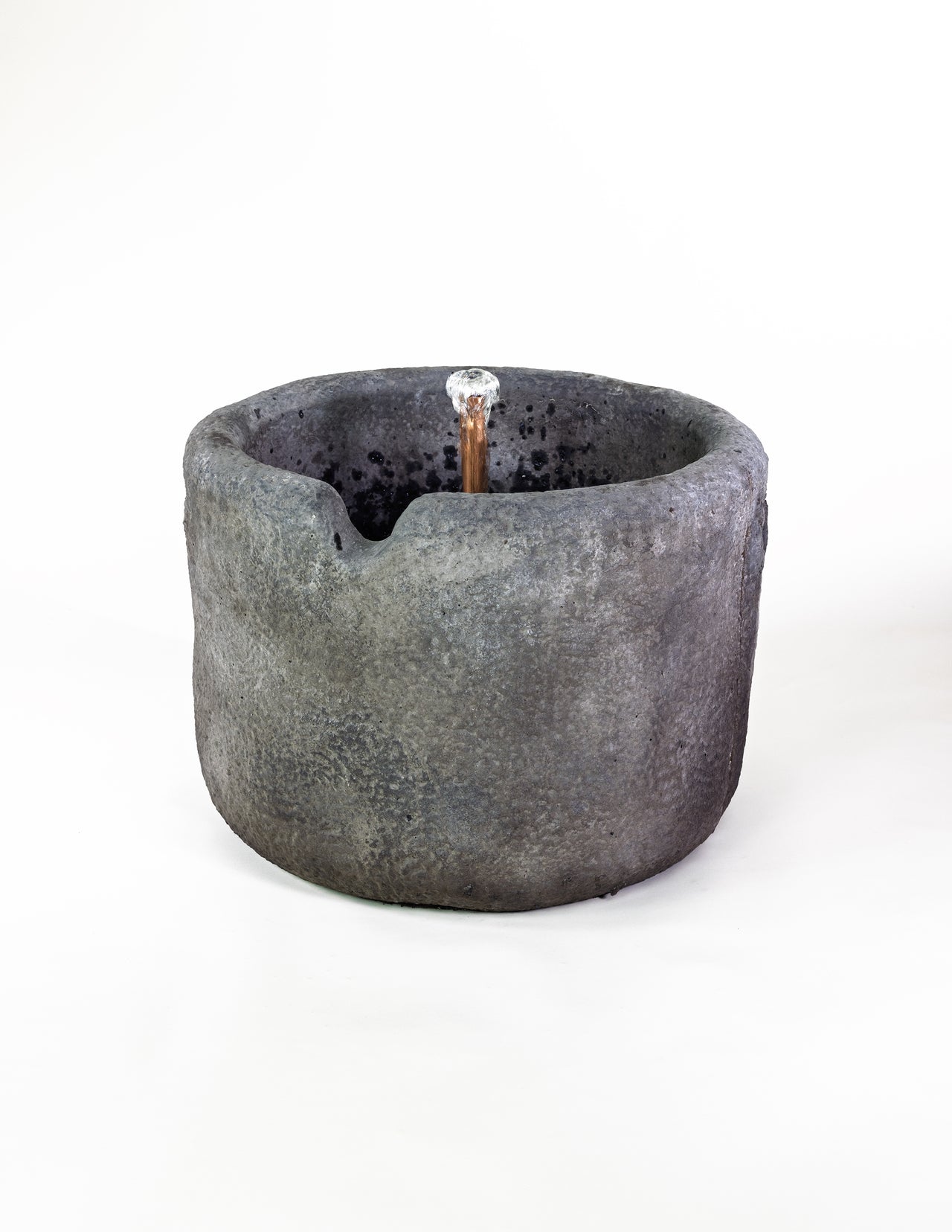 Rustico Finish Low Bowl Outdoor Fountain with Cascading Waterfall Sound