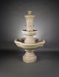 Thumbnail for Ravello Courtyard Outdoor Fountain with Copper Spouts and French Limestone Finish