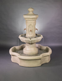 Thumbnail for Ravello Pond Fountain with Copper Spouts and French Limestone Finish for Serene Outdoor Settings