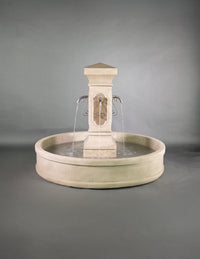 Thumbnail for San Pietro Malibu Pond Fountain with Rustic Iron Spouts in Two Tone Finish
