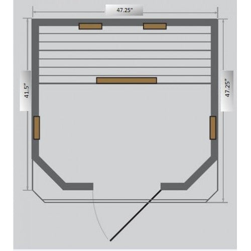 Heathrow 2-Person Indoor Infrared Sauna