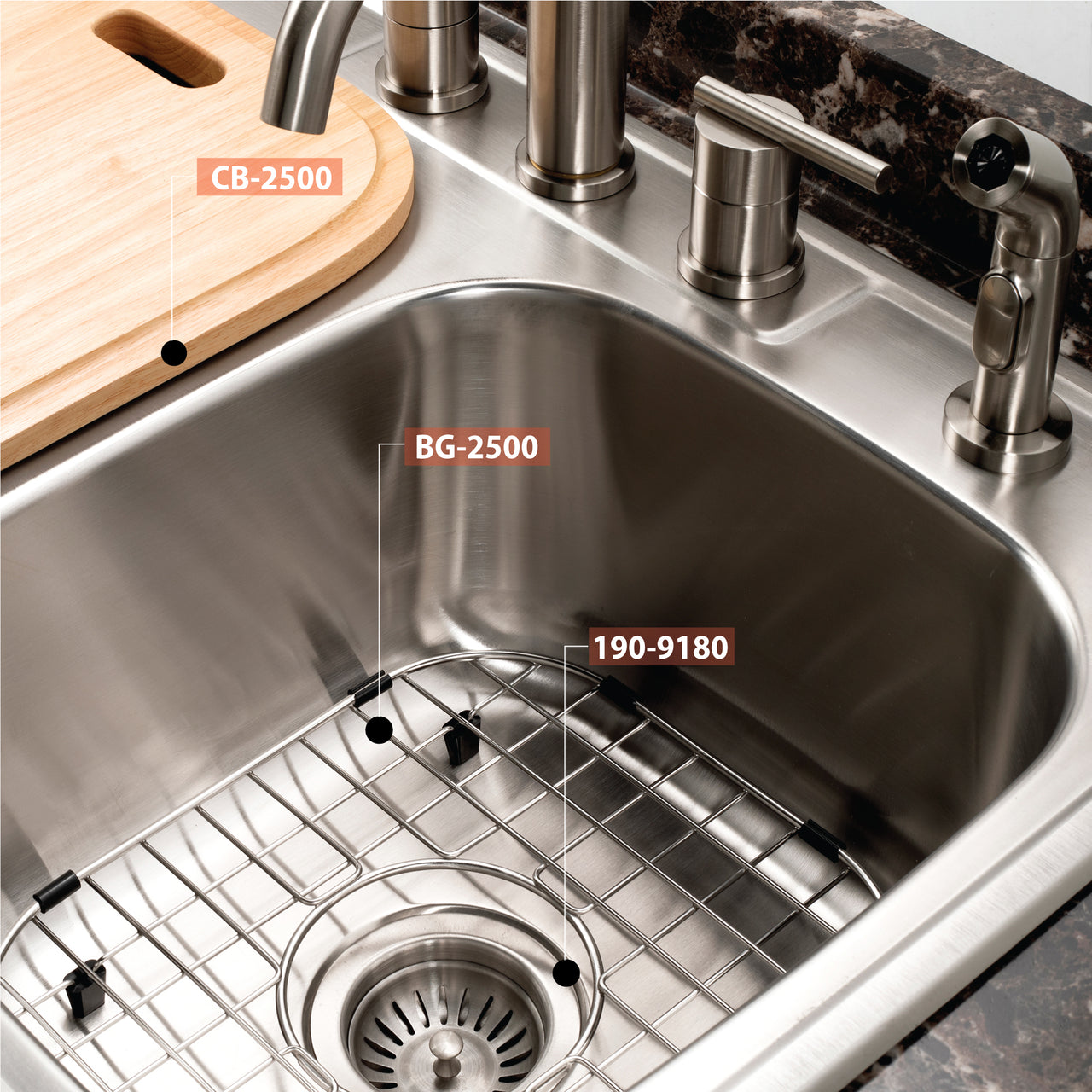 Houzer Glowtone 33" Stainless Steel Drop-in Topmount 50/50 Double Bowl Deep Kitchen Sink