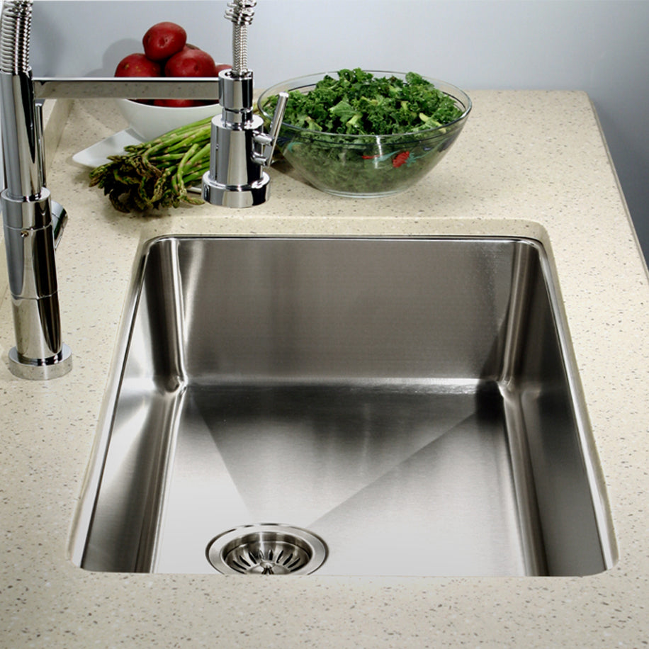 Houzer Nouvelle 23 inch Stainless Steel Undermount Single Bowl Kitchen Sink, Nested 20-Pack