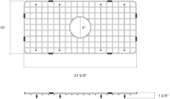 LaToscana 27 1/2" Stainless Steel Grid For Kitchen Sink