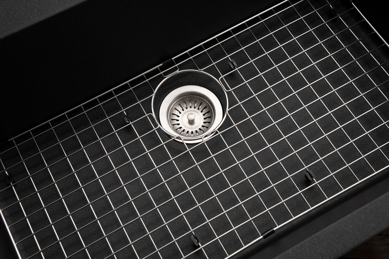 Houzer Stainless Steel Wirecraft Bottom Sink Grid – 30-1/4" x 16-1/2" – Fits Houzer Quartztone Granite Sink Models V-300 & V-300U