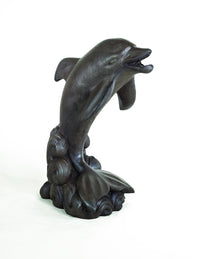 Thumbnail for Delfino Plumbed Concrete Dolphin Statue by Giannini – Cast Stone Water Feature