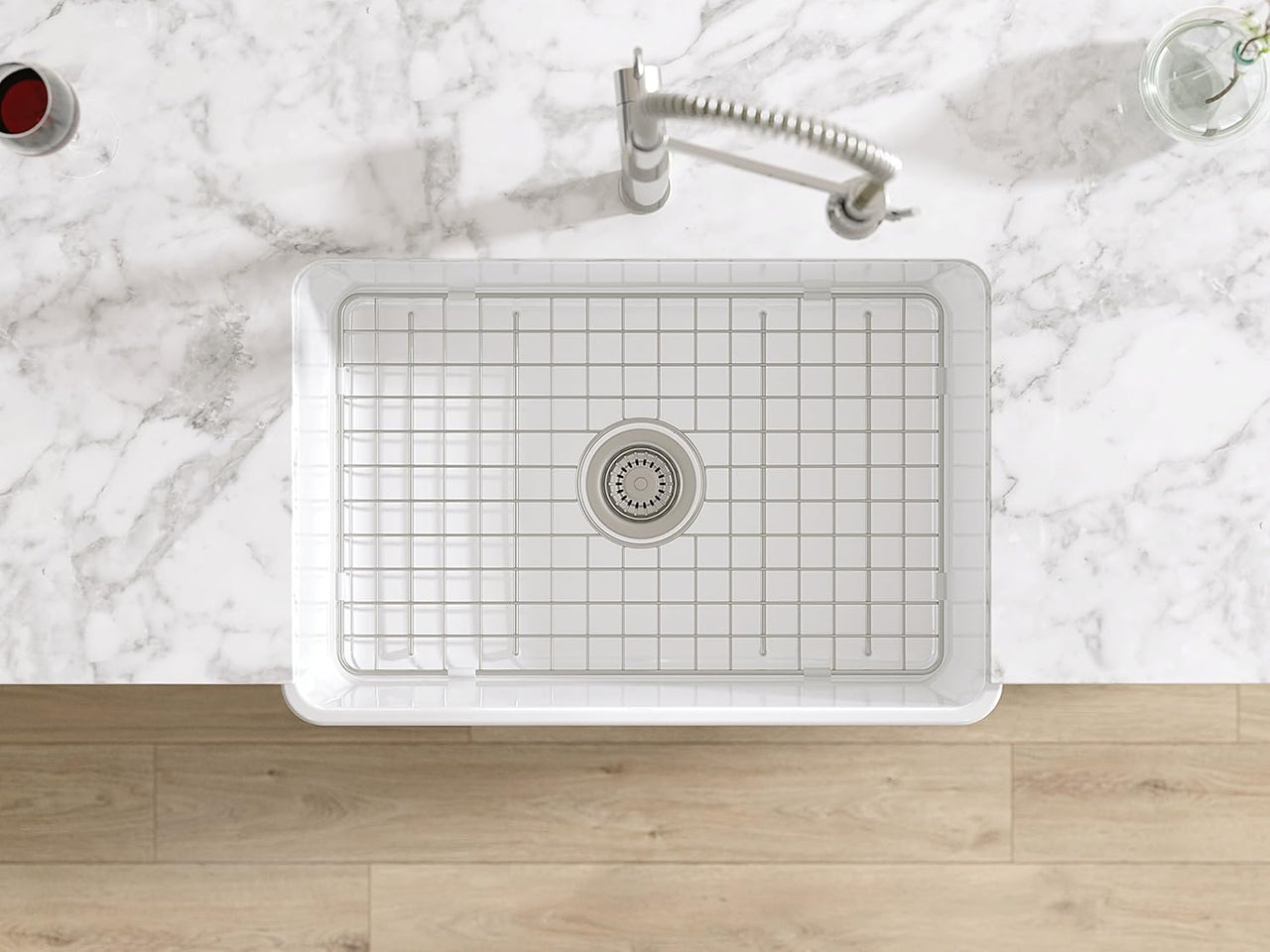 LaToscana 24 1/2" Stainless Steel Grid for Undermount Fireclay Single Basin Sink