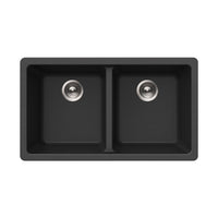 Thumbnail for Houzer Quartztone 31 inch Granite Composite Undermount 50/50 Double Bowl Kitchen Sink