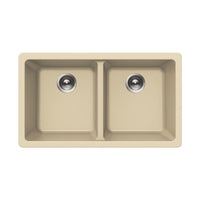 Thumbnail for Houzer Quartztone 31 inch Granite Composite Undermount 50/50 Double Bowl Kitchen Sink