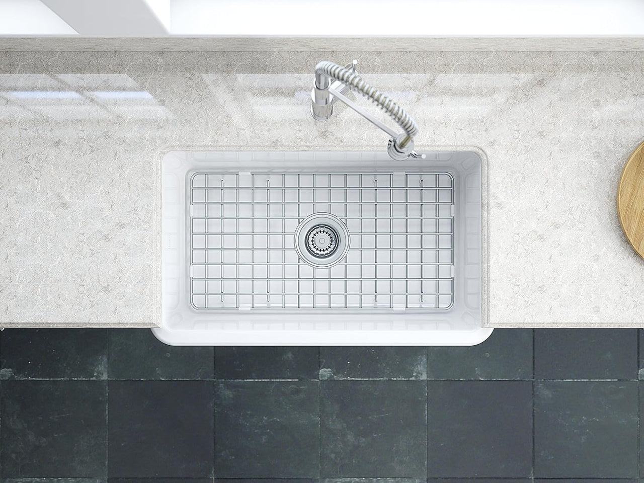 LaToscana 24 1/2" Stainless Steel Grid For Kitchen Sink in White