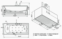 Thumbnail for Ariel Platinum AM154-70 Whirlpool Bathtub