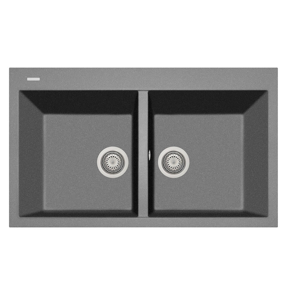LaToscana 34" Elegance Double Bowl Drop-In Rectangular Kitchen Sink