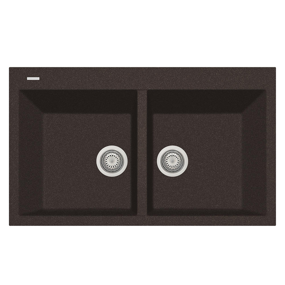LaToscana 34" Elegance Double Bowl Drop-In Rectangular Kitchen Sink