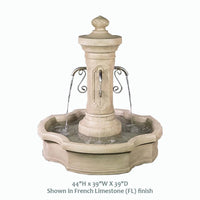 Thumbnail for Amalfi Pond Fountain with Concrete Spout in French Limestone Finish – A Refined Centerpiece for Outdoor Serenity