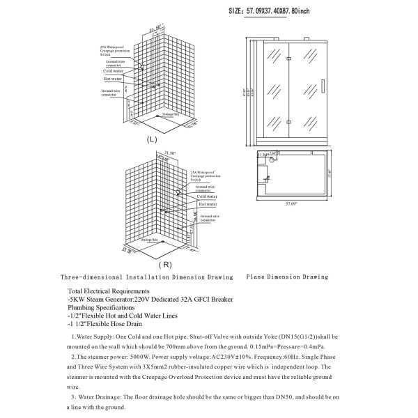 Platinum Anzio Steam Shower-Right