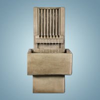 Thumbnail for Brentwood Channel Wall Fountain – Modern Outdoor Water Feature in Cast Stone