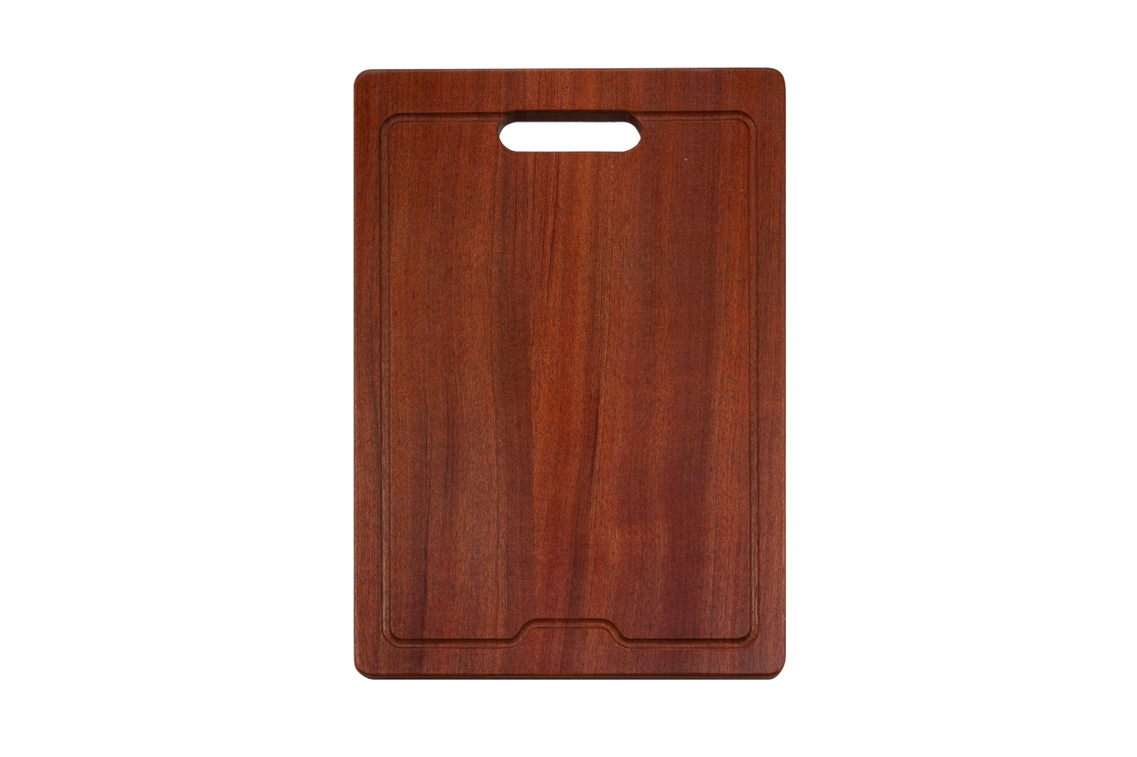 Houzer CB-1812 Rubberwood Cutting Board – 17 11/16" x 12 1/16" – Reversible Design for Multiple Sink Types
