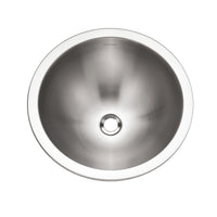Thumbnail for Houzer Opus 16 inch Stainless Steel Undermount Round Bathroom Sink without Overflow