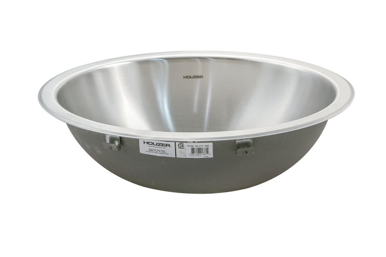 Houzer Opus 16 inch Stainless Steel Drop-in Topmount Round Bowl Bathroom Sink without Overflow, Nested 40-Pack