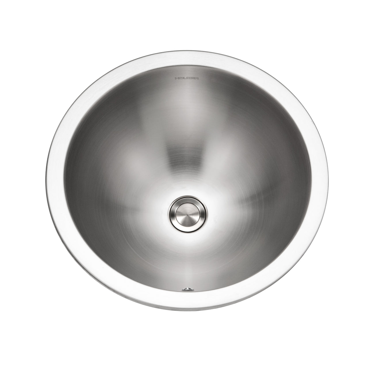 Houzer Opus 16 inch Stainless Steel Drop-in Topmount Round Bowl Bathroom Sink with Overflow Drain Assembly, Nested 40-Pack
