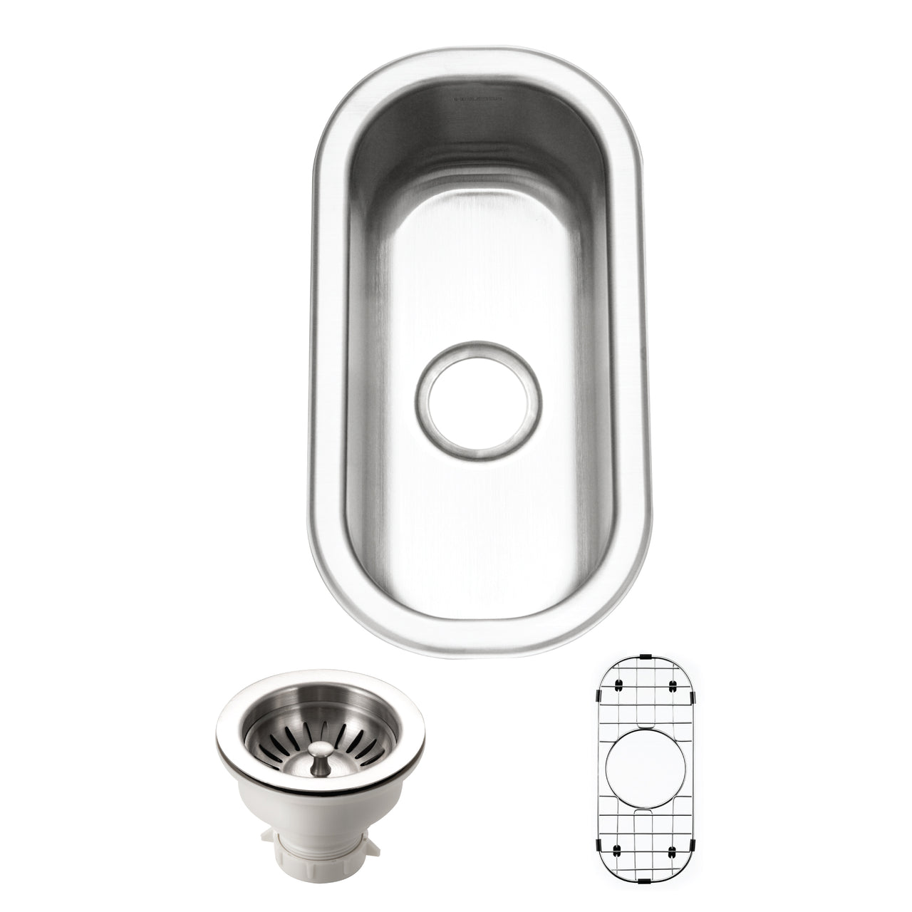 Houzer Club 10 inch Stainless Steel Undermount Compact Single Bowl Bar Sink, Nested 40-Pack