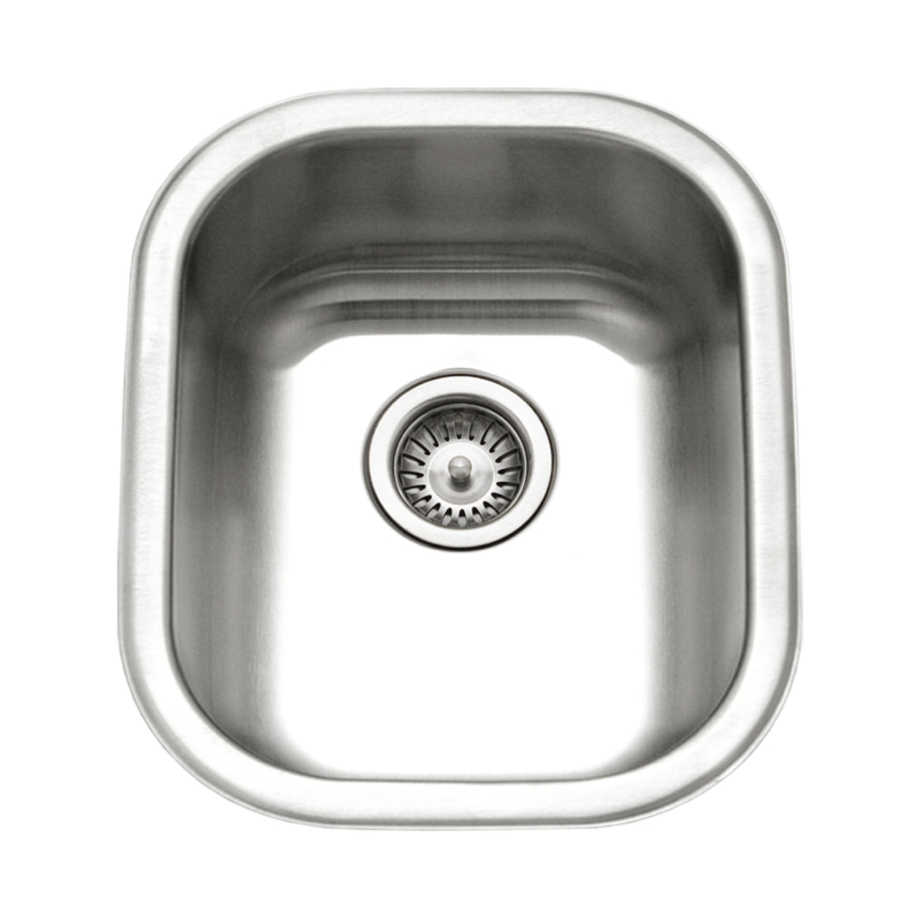 Houzer Club 14 inch Stainless Steel Undermount Medium Bar and Prep Sink with Strainer & Bottom Grid