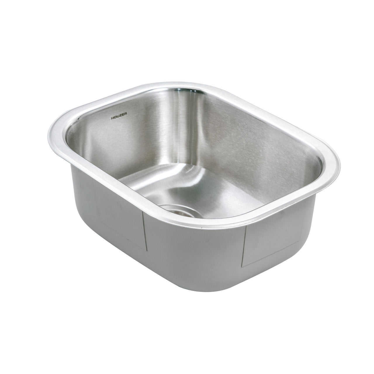 Houzer Club 14 inch Stainless Steel Undermount Medium Bar and Prep Sink with Strainer & Bottom Grid