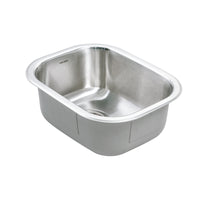 Thumbnail for Houzer Club 14 inch Stainless Steel Undermount Medium Bar and Prep Sink with Strainer & Bottom Grid