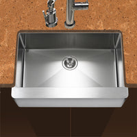Thumbnail for Houzer Epicure 30 inch Apron Front Farmhouse Single Bowl Kitchen Sink with Strainer & Grid