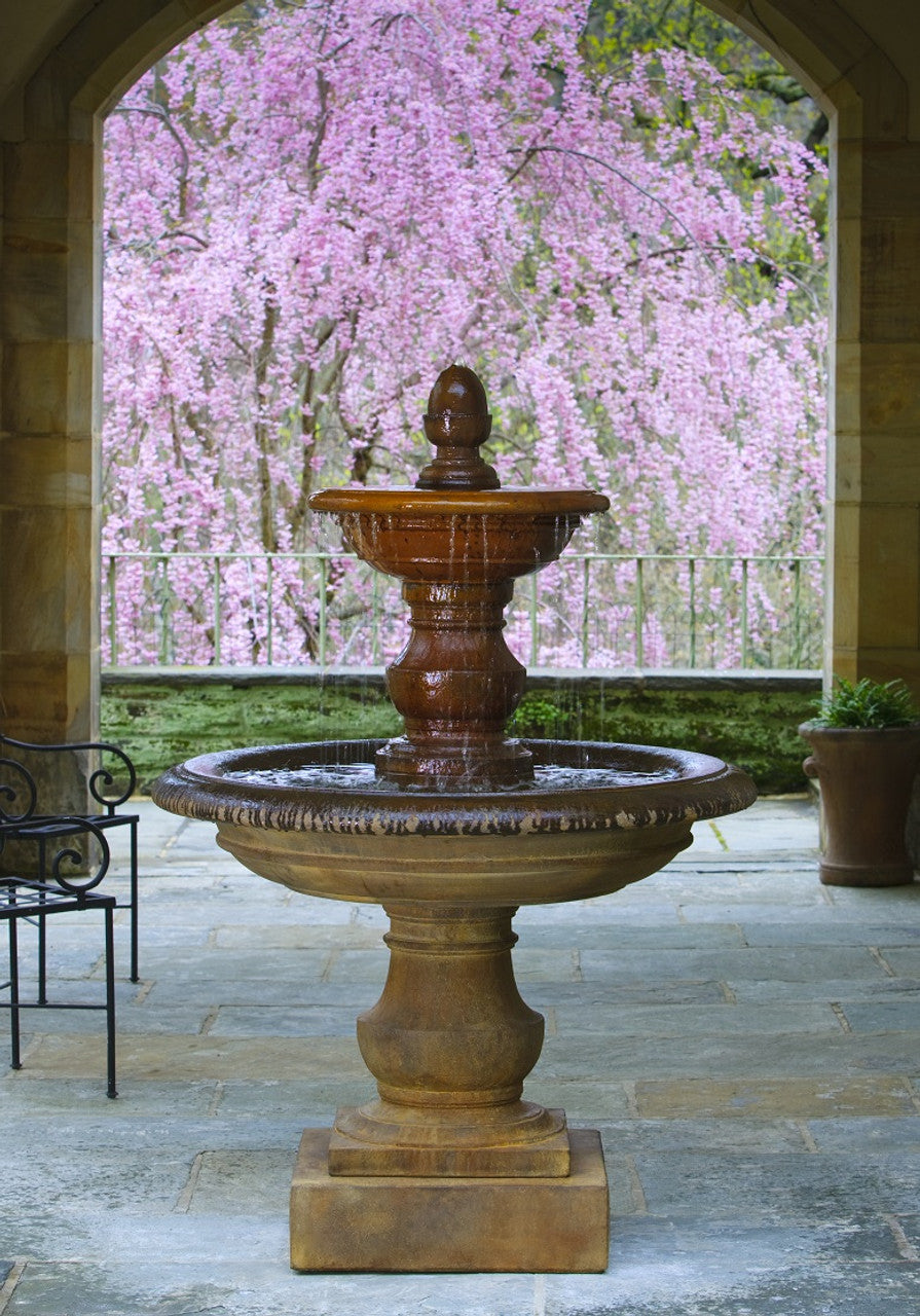 San Pietro Tiered Cast Stone Fountain – Pietra Nuova Finish