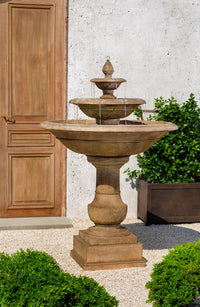 Thumbnail for Savannah Tiered Cast Stone Fountain – Aged Limestone Finish