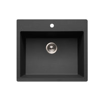 Thumbnail for Houzer Quartztone 25 inch Granite Composite Drop-in Topmount Single Bowl Kitchen Sink