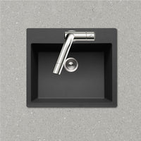 Thumbnail for Houzer Quartztone 25 inch Granite Composite Drop-in Topmount Single Bowl Kitchen Sink