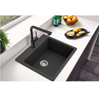 Thumbnail for Houzer Quartztone 25 inch Granite Composite Drop-in Topmount Single Bowl Kitchen Sink
