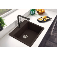 Thumbnail for Houzer Quartztone 25 inch Granite Composite Drop-in Topmount Single Bowl Kitchen Sink