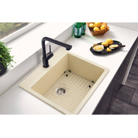Thumbnail for Houzer Quartztone 25 inch Granite Composite Drop-in Topmount Single Bowl Kitchen Sink