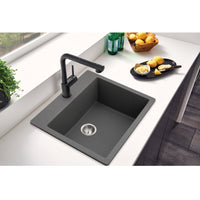 Thumbnail for Houzer Quartztone 25 inch Granite Composite Drop-in Topmount Single Bowl Kitchen Sink