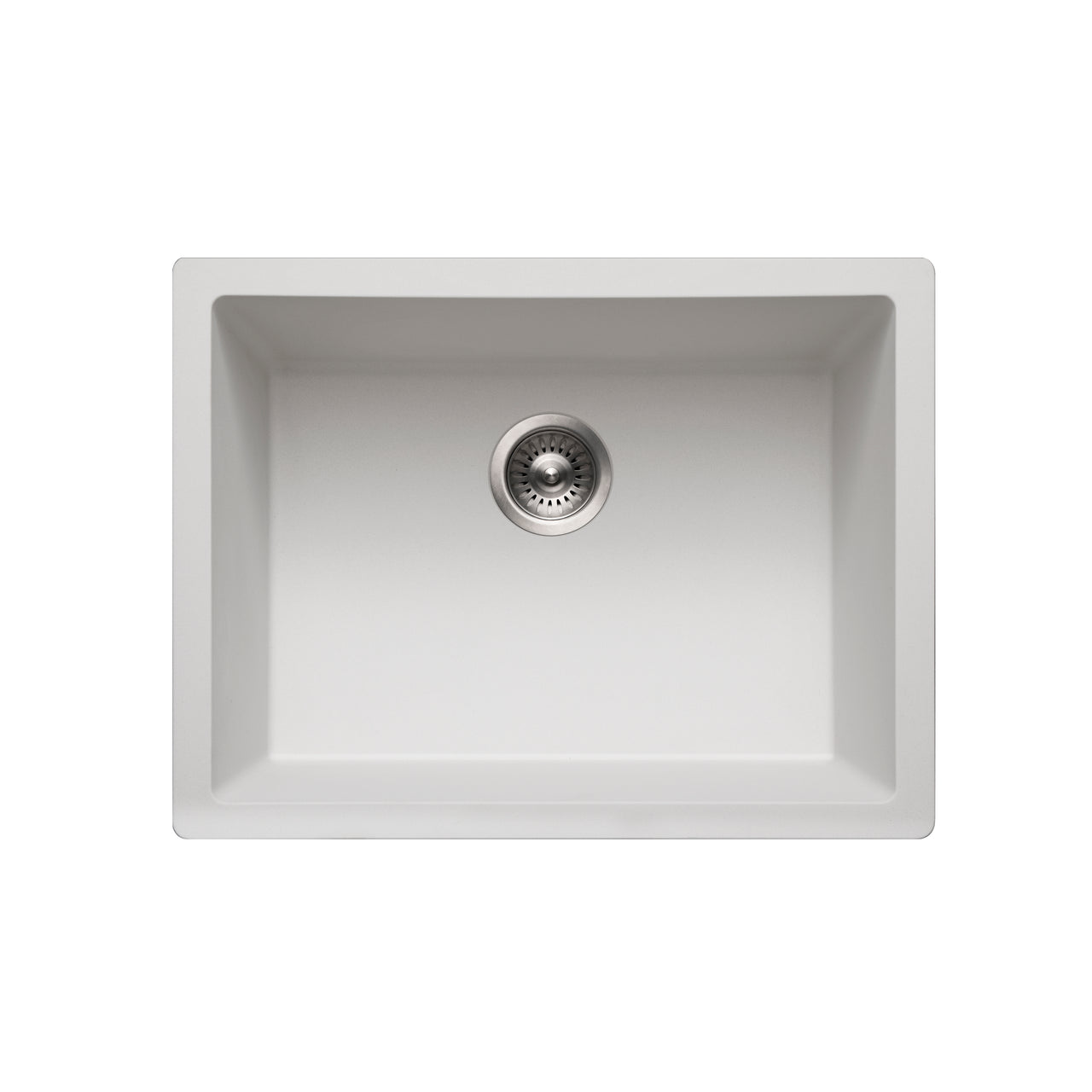 Houzer Quartztone 24 inch Granite Composite Undermount Single Bowl Kitchen Sink
